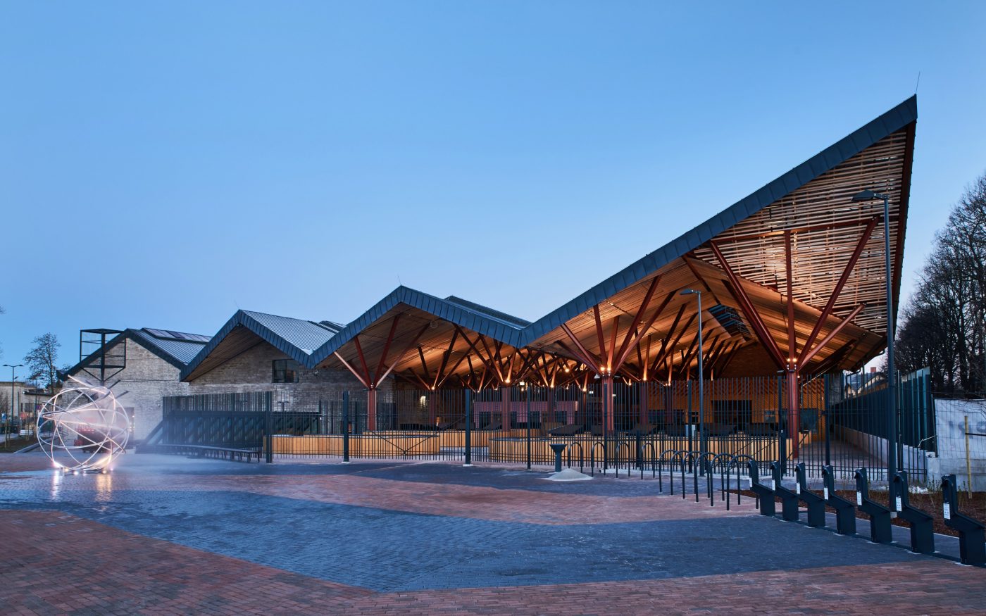 Balti Jaam Market in Tallinn. Used materials: Penter Dresden and Westminster pavers