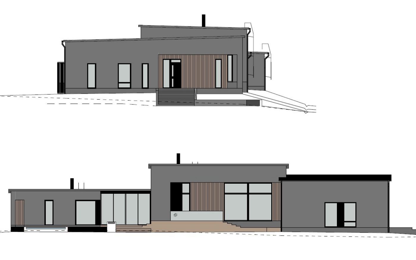 Poroton-talo Karkkila julkisivu