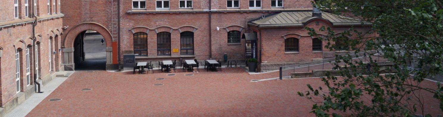 The renovation of Frenckell market place and yard with Padova pavers, old historic surroundings