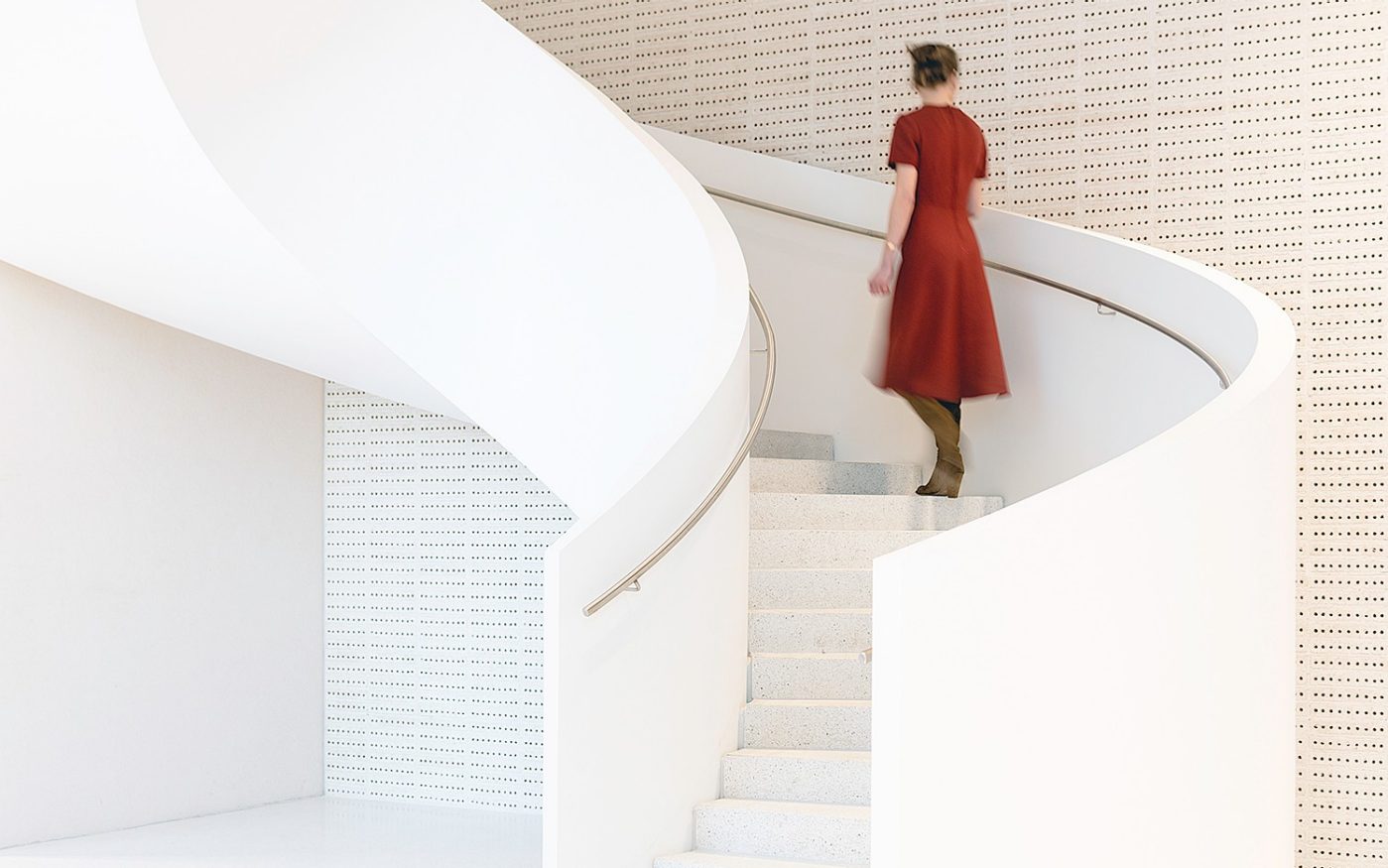 K-Kampus. Brick Award 22 Category "Working together". JKMM Architects. View at staircase