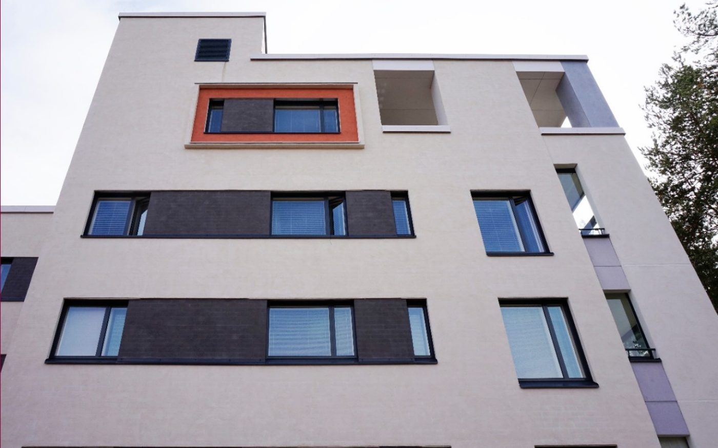 Plastered apartment building Rosalankuja 6 Helsinki