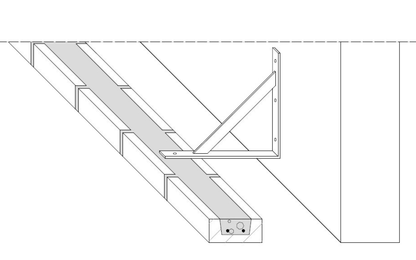 Tiilipalkin asennus konsolikannakoinnilla