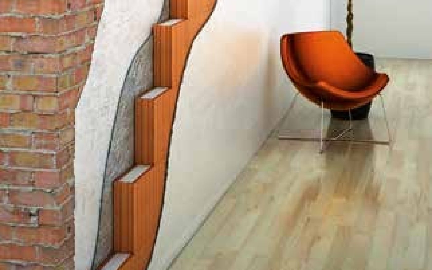 Poroton WDF lämmöneristys asennuskuva sisäseinä