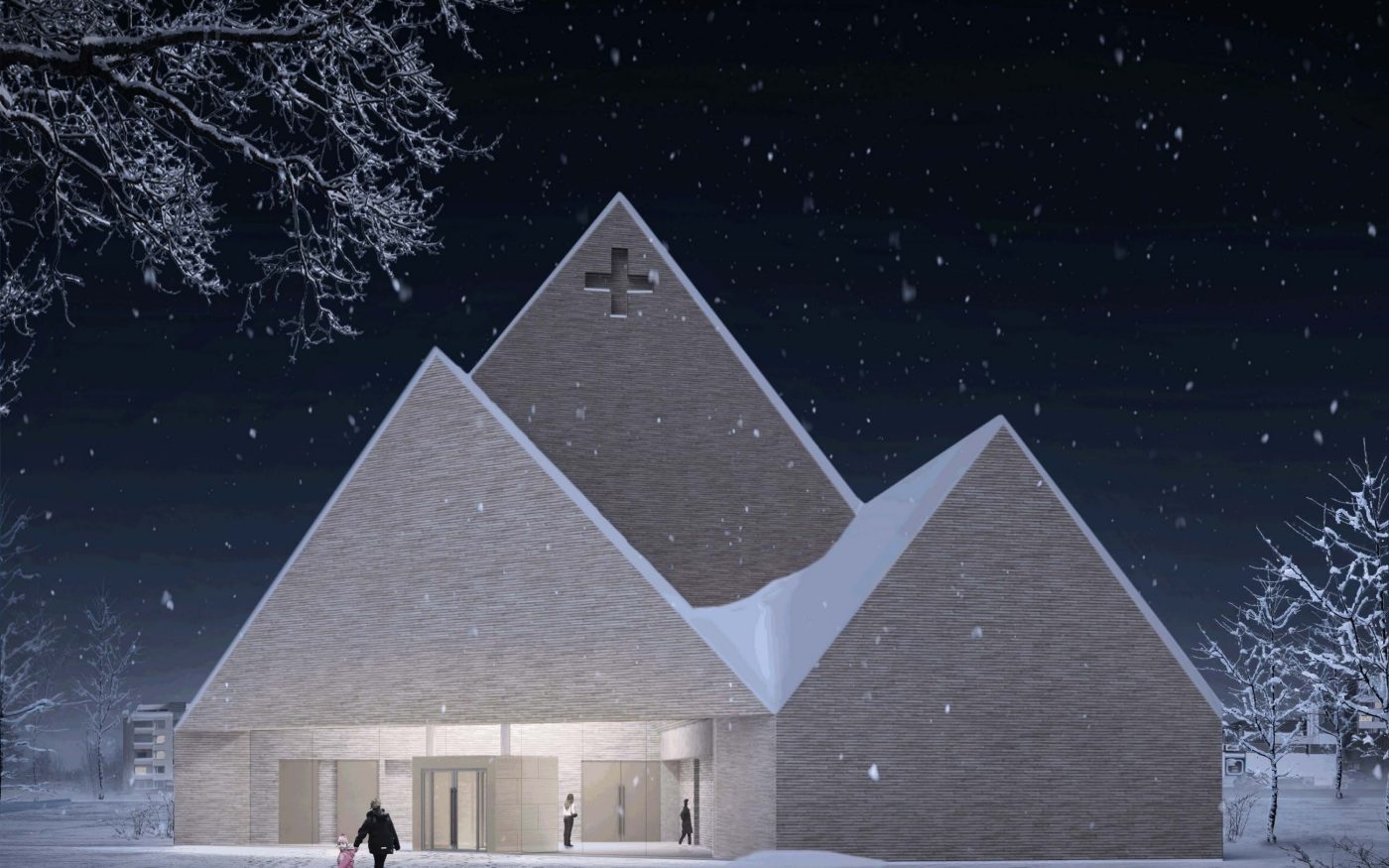 Ylivieskan kirkko rakennustyömaa