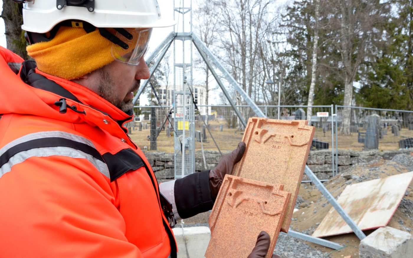 Ylivieskan kirkko rakennustyömaa
