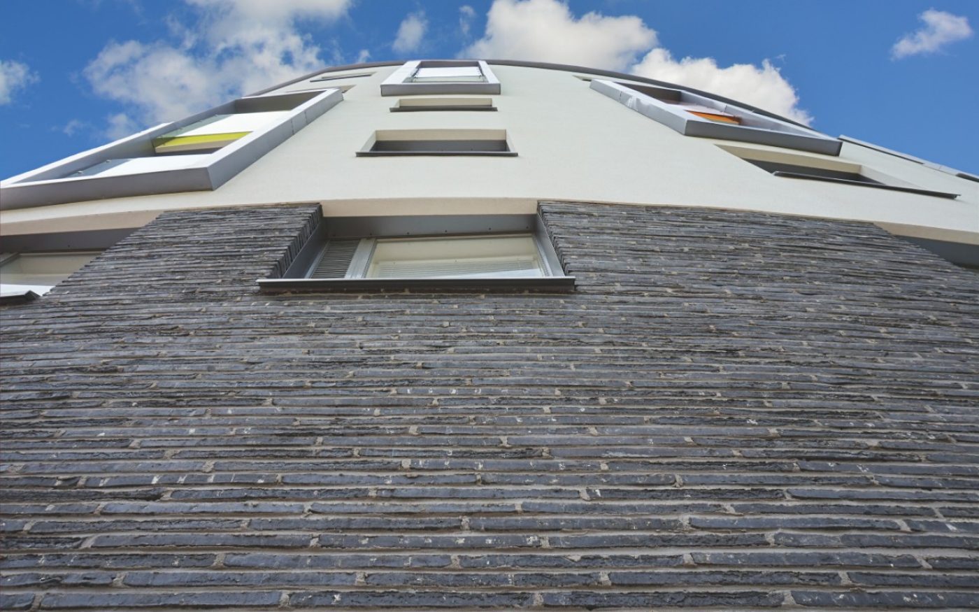 Apartment building Magneettikatu 14 Espoo with Wasserstrich long brick